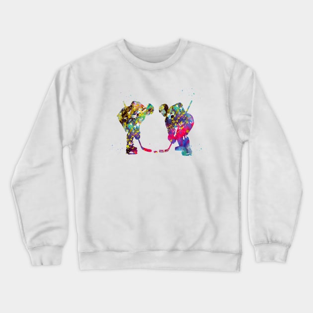 Hokey players Crewneck Sweatshirt by erzebeth